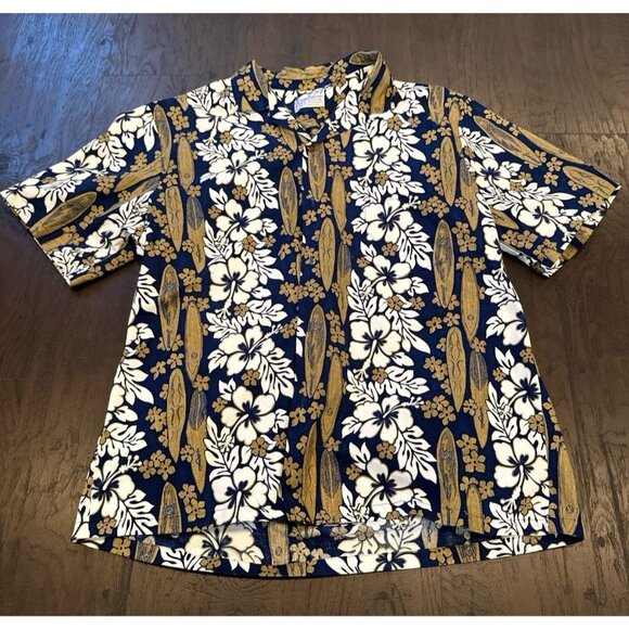 VINTAGE KY'S INTERNATIONAL FASHION AUTHENTIC HAWAIIAN button shirt - Picture 1 of 3